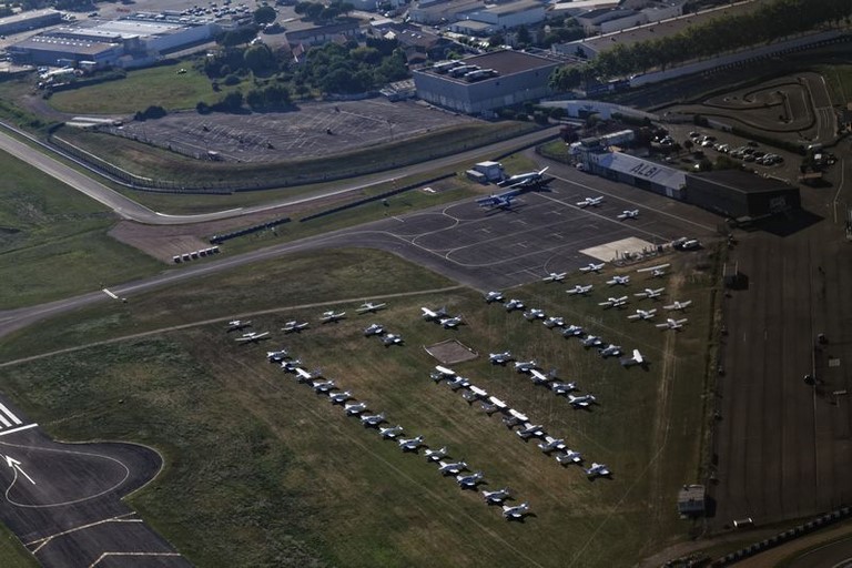 Vue aérienne parking